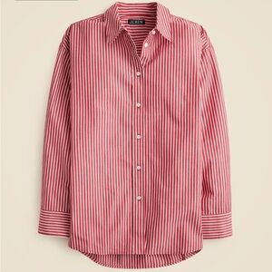 J.Crew Étienne oversized shirt in striped cotton poplin sz M